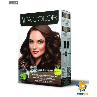 SEA COLOR صبغة شعر كراميل غامق 7/7 100مل