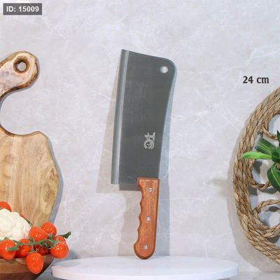 بلطة ستانلس 24سم يد خشب طويل A74/10 =ع3