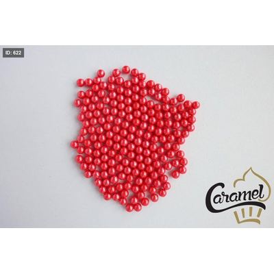 خرز تزيين لون احمر مع لمعة حجم كبير وزن 250 غم