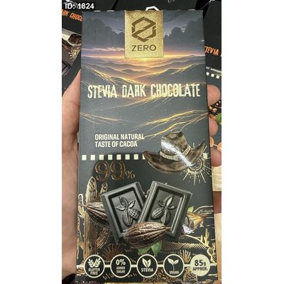 لوح شوكولاتة زيرو zero دارك 99% خالية من السكر والجلوتين وزنها 85 غرام