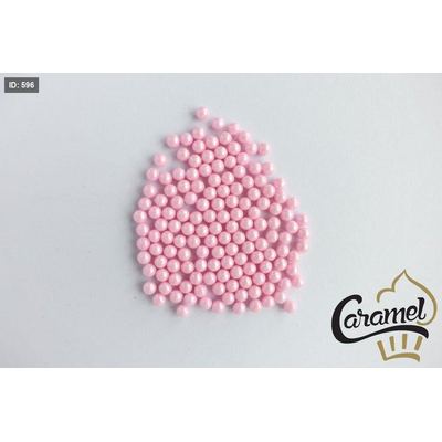 خرز تزيين لون زهري مع لمعة حجم كبير وزن 250 غم