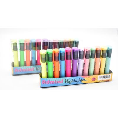 طقم أقلام فسفوري باستل 12 لون ADMIRAL PASTEL