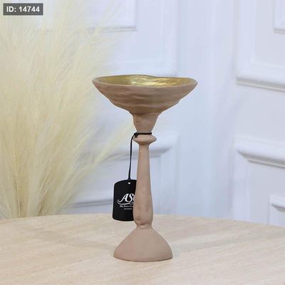 جاط فواكة مدور16سم موكا قاعدة طويل BRG-25957A صغير نحاس هندي %ه11