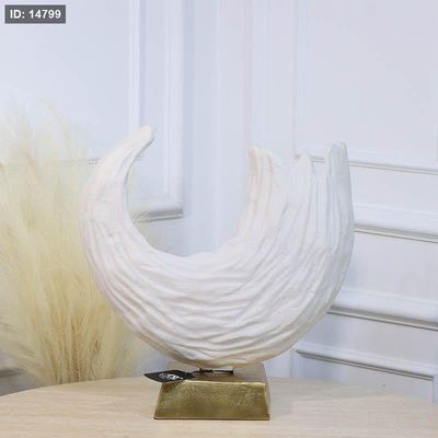تحفة شكل امواج بحر 37سم ابيض WTG-24907B كبير نحاس هندي %ه11
