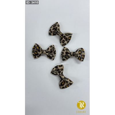 ببيونة قماش محزز (2.5*3.8 سم) ( 10 قطع )