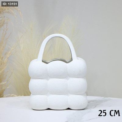 فازة جبص مربع 25سم شكل شنتة بابلز EL33/4 =ط57