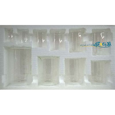 طقم كؤوس زجاجية مدرجة 25-1000 مل