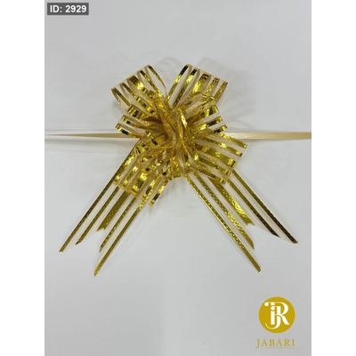 شبر شيفون زم ذهبي لمعة ذهبي ( 3.5*51 سم ) 12 قطعة