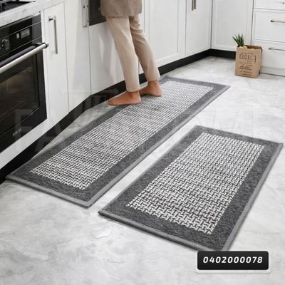 طقم دعسات مطبخ موكيت مبطن قطعتين Tapete 120 × 50 + 75 × 50