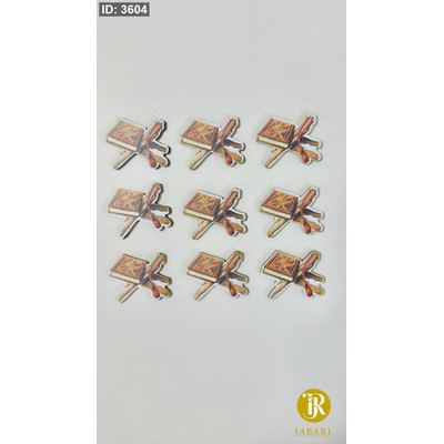 ثيمات خشبية طباعة UV (3.7 سم) ~ 10 قطع ~