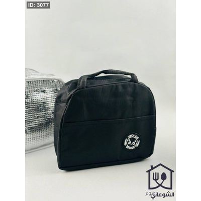 حقيبة طعام قماش حافظة للطعام ، شنطة قابلة للطي حرارية حجم صغير مع يد و سحاب Lunch Bag