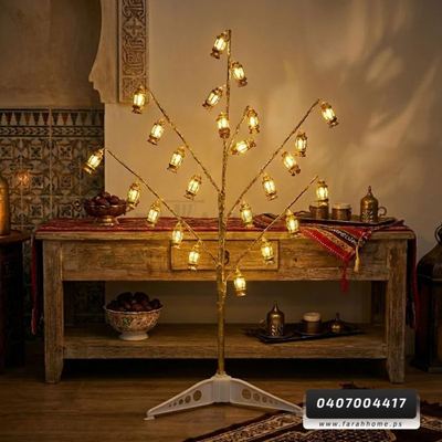 زينه رمضان/ شجرة مضيئة فوانيس بطارية