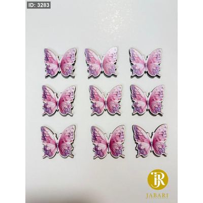 ثيمات خشبية طباعة UV (3.7 سم) ~ 10 قطع ~