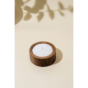 وعاء خشب دائري سادة 9 سم