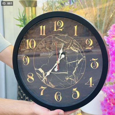 ساعة حائط اطار اسود 35سم