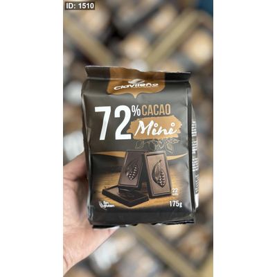 كيس شوكولاته ميني دارك اسباني 72٪كاكاو وخالي من السكر والجلوتين وزنه 175 غرام 🍫
