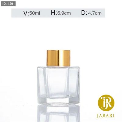 عبوة زجاج للعطر 50Ml & سدادة مطاط غطاء بلاستيك