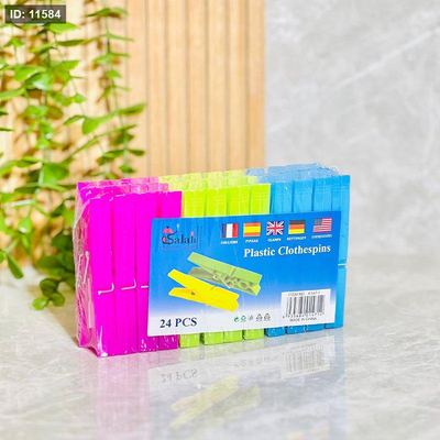 ملاقط غسيل/24 بلاستك ملون K147/1 =ض7 =ض10م