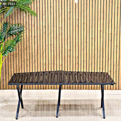 طاولة مستطيل 115*60 سم مستطيل المنيوم اسود SM253/3 =ل6