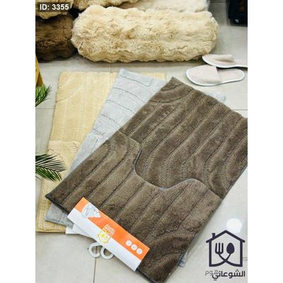 طقم دعاسات حمام قطعتين (80x50,45x50) شكل أقواس