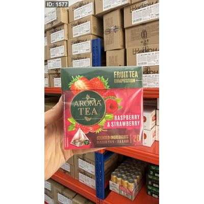 شاي فواكه عطري بنكهة التوت والفراولة من اروما تي Aroma Tea فيه 20كيس