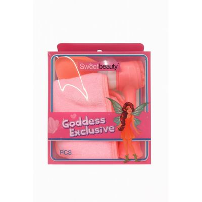 مجموعة تنظيف الوجه Sweet Beauty – Goddess Exclusive  فرشاة تنظيف لطيفة لإزالة الأوساخ والشوائب إسفنجة ناعمة لتوزيع المنت