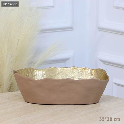 جاط فواكة بيضاوي 35*20سم موكا مشرف BRG-24785B نحاس هندي %ه11