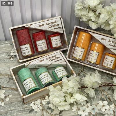 طقم 3 شمع مع رائحة