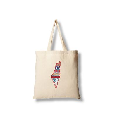 Tote bag - خريطة فلسطين تطريز