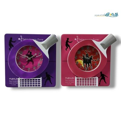 ساعة حائط شكل مضرب تنس