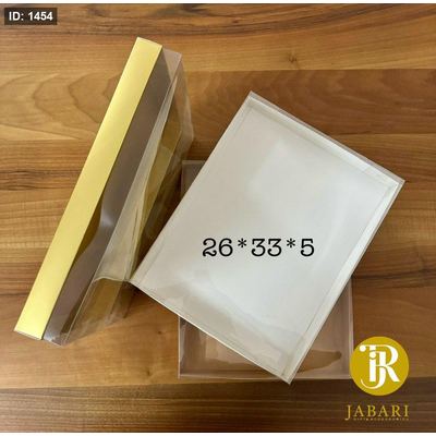 علب تغليف كرتون مع غطاء شفاف حجم 5*33*26