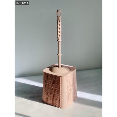 فرشاة حمام زهري مربع
