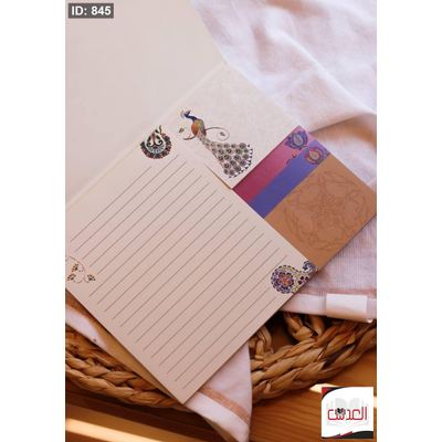 دفتر ملاحظات - طاوس - ورق + فواصل + ستيكي نوتس