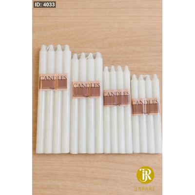 شمع أبيض طويل (4 حبات)