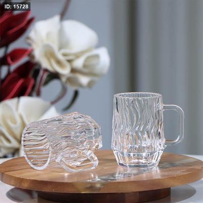 طقم كاسة شاي/12 زجاج مضلع سادة مموج TC5312/E ++ع8