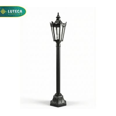 فانوس عامود مفرد اسود LUTECA 6500-004-44