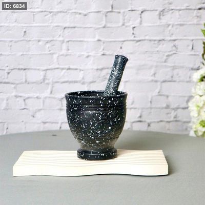 مدق ثوم صغير جرانيت اسود منقط كيس شبك SM32/1 =ق2