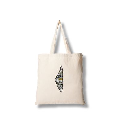 Tote bag - خريطة فلسطين مدن