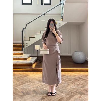 فستان ميدي فولان مفتوح