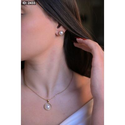 طقم حلق مع سنسال مريم