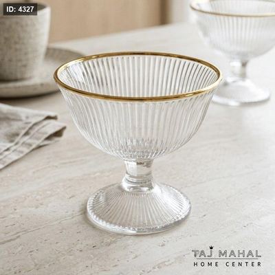 طقم كاسات زجاج للحلويات 6 قطع