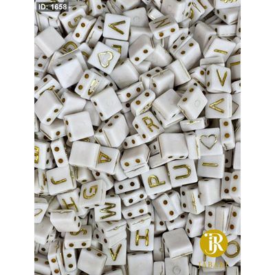 خرز بلاستيك احرف (2 خرم) 8*2 ml