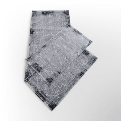 سجاد اسطنبول فانتوره VANTORA طقم دعسات غرفة نوم مقاس 80 × 150 + قطعتين 60 × 110 لون اسود