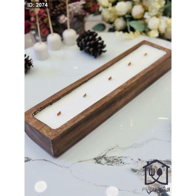 جاط خشب بني طويل رفيع حشوة شمع