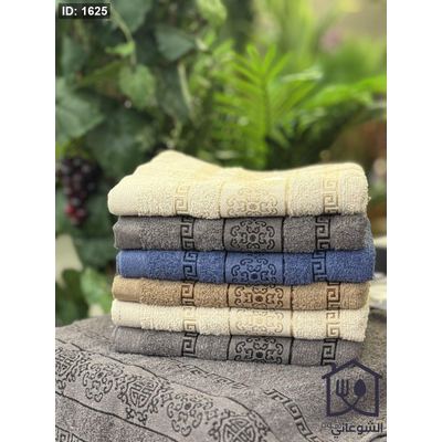 بشكير قطن مزخرف 50*90 Cm