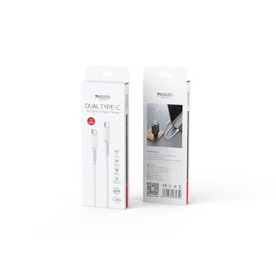 كابل بيانات شحن Yesido CA153 PD 20W USB-C / Type-C إلى لايتينج ايفون (أبيض)