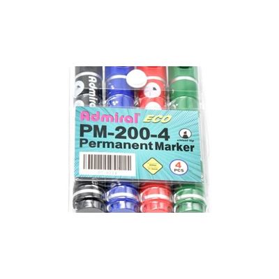 طقم أقلام فلوماستر ثابت 4 لون رقم ADMIRAL PM-200-4