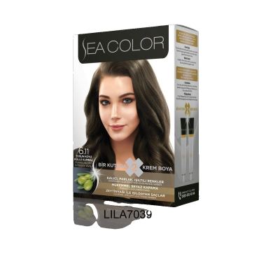 SEA COLOR صبغة شعر اشقر زيتوني غامق 6/11 100مل