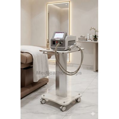 عربة طبية للعيادات وصالونات التجميل - سطح خشبي