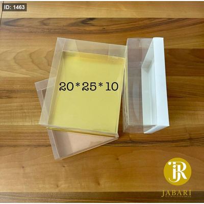 علب تغليف كرتون مع غطاء شفاف حجم 10*25*20